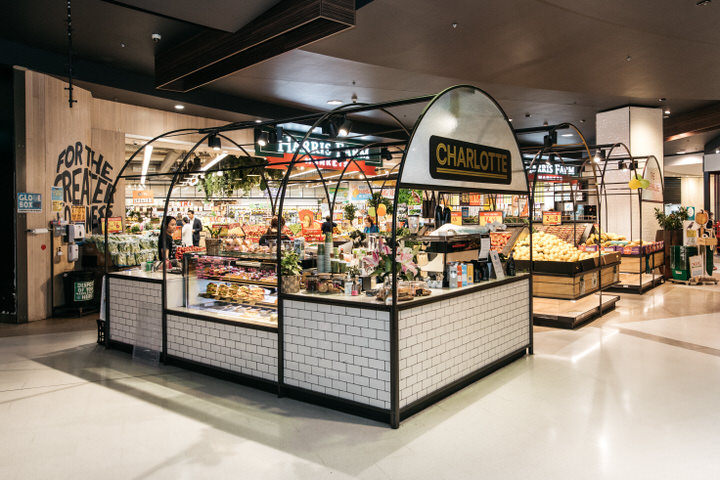 Bondi Junction Charlotte café counter inside a market hall